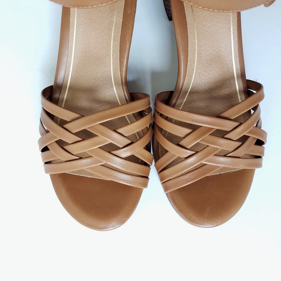Vionic Peony Leather Woven Strappy Sandal Tan 7.5 - Picture 7 of 9